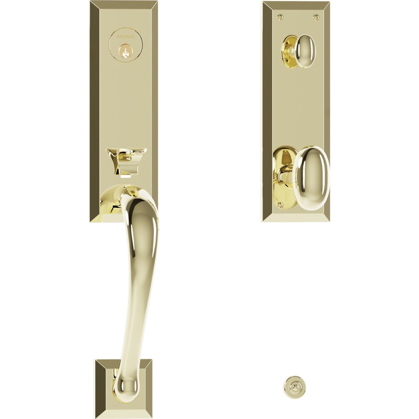 85352 Cody 3/4 Escutcheon Handleset with Knob in Non-lacquered Brass
