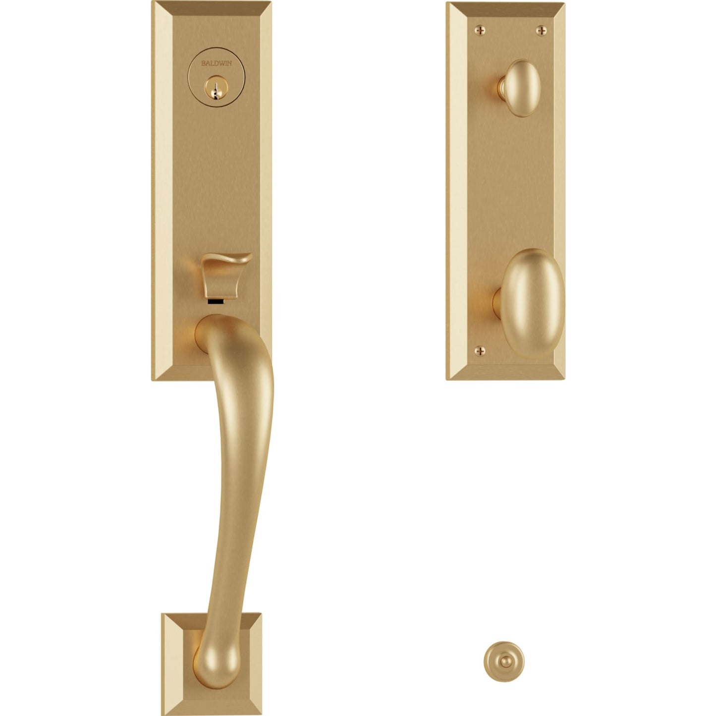 85352 Cody 3/4 Escutcheon Handleset with Knob in Vintage Brass