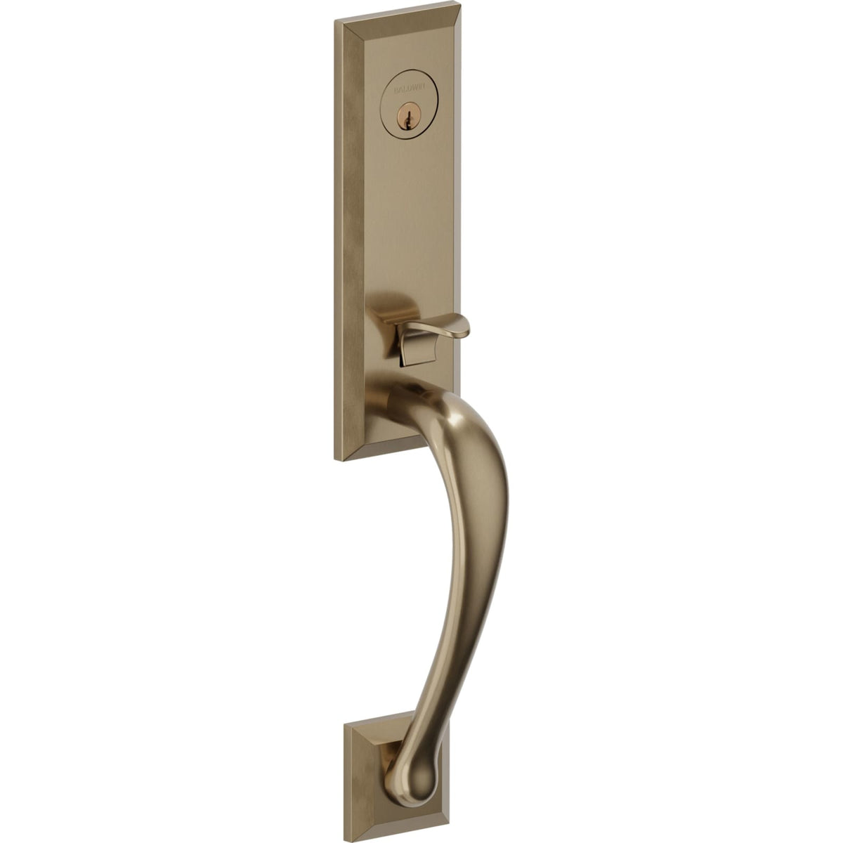 85352 Cody 3/4 Escutcheon Handleset with Lever in Satin Brass & Black