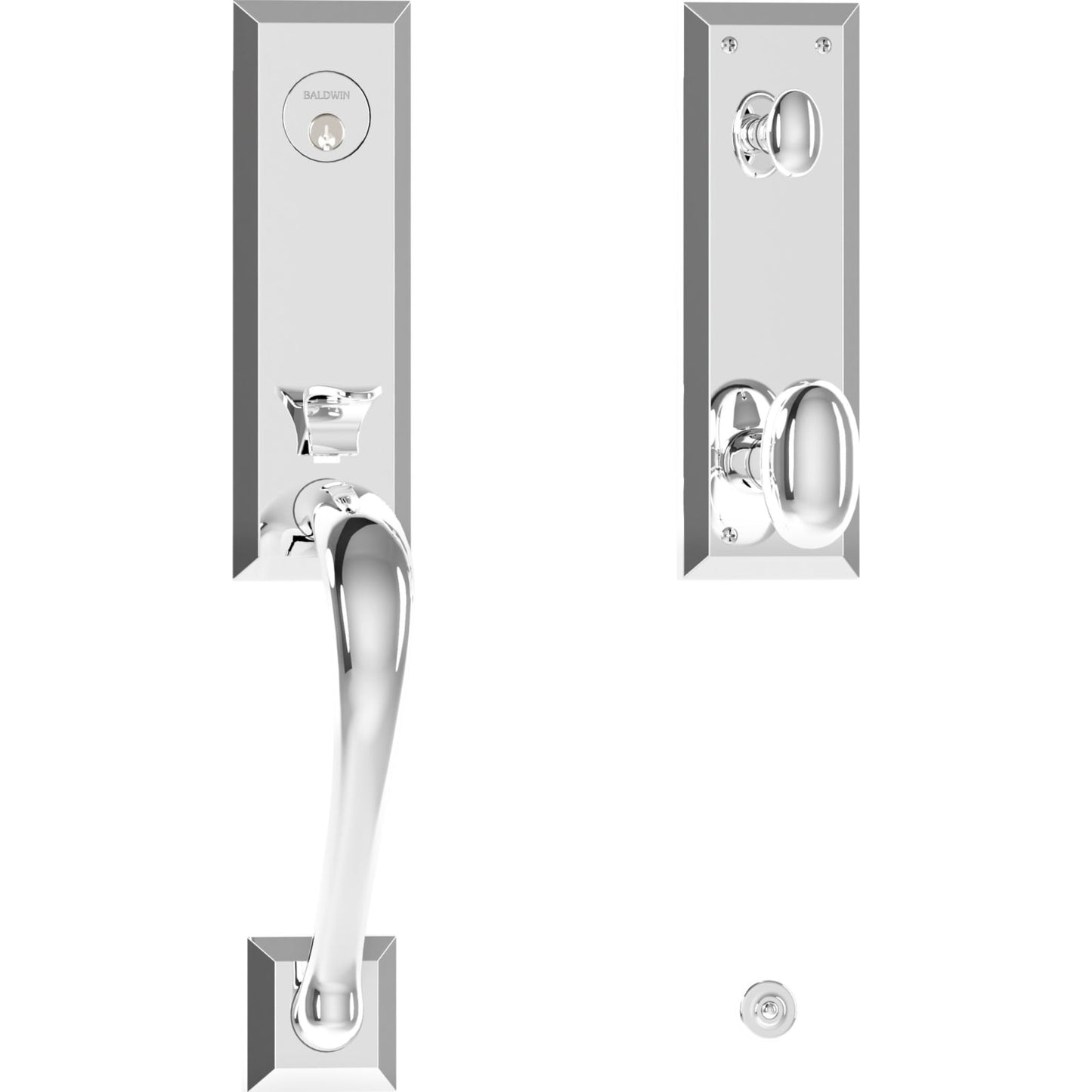 85352 Cody 3/4 Escutcheon Handleset with Knob in Polished Chrome