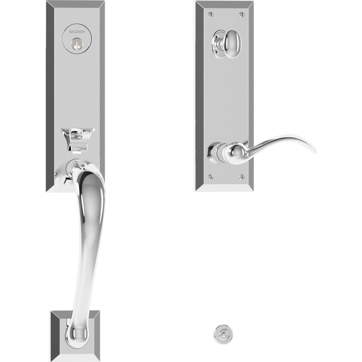 85352 Cody 3/4 Escutcheon Handleset with Lever in Polished Chrome