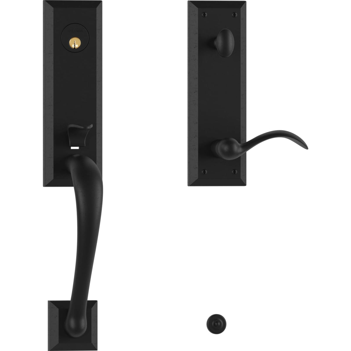 85352 Cody 3/4 Escutcheon Handleset with Lever in Distressed Oil Rubbed Bronze