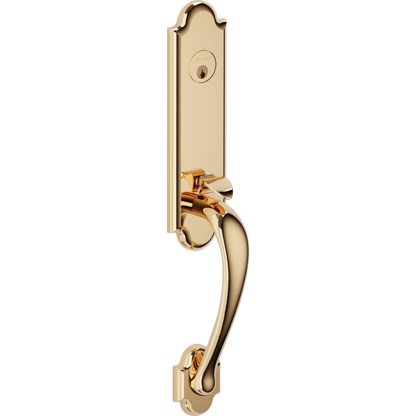 85354 Boulder 3/4 Escutcheon Handleset with Knob in Non-lacquered Brass