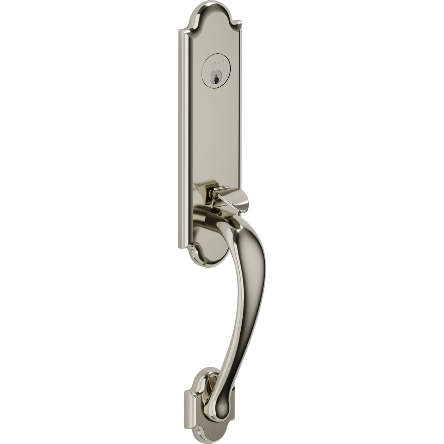 85354 Boulder 3/4 Escutcheon Handleset with Knob in Lifetime (PVD) Polished Nickel