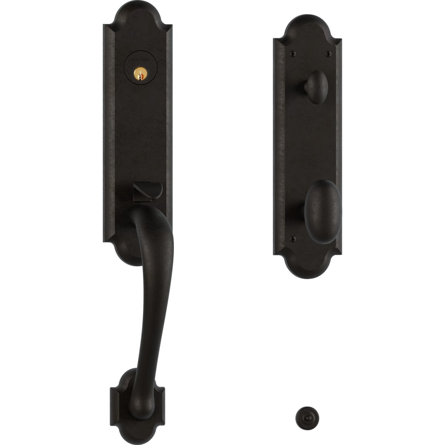85354 Boulder 3/4 Escutcheon Handleset with Knob in Oil Rubbed Bronze