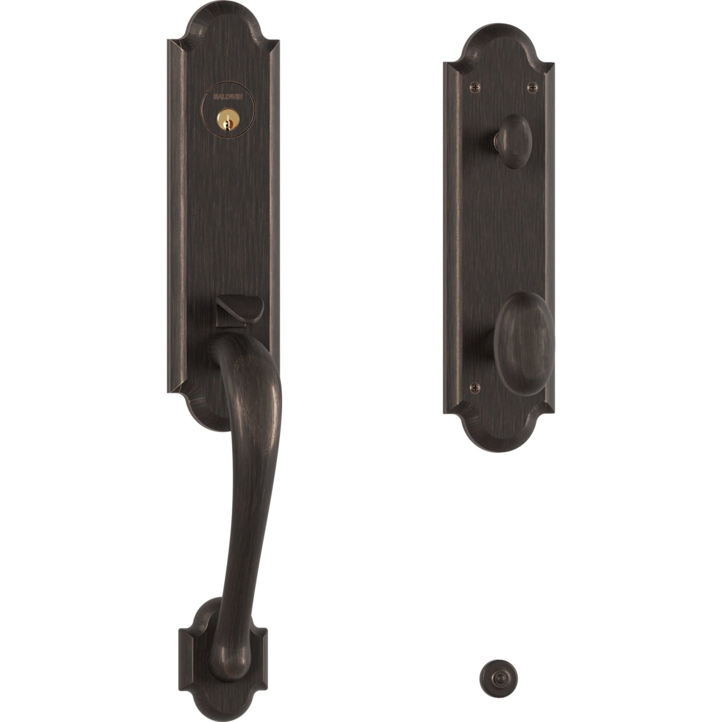 85354 Boulder 3/4 Escutcheon Handleset with Knob in Venetian Bronze