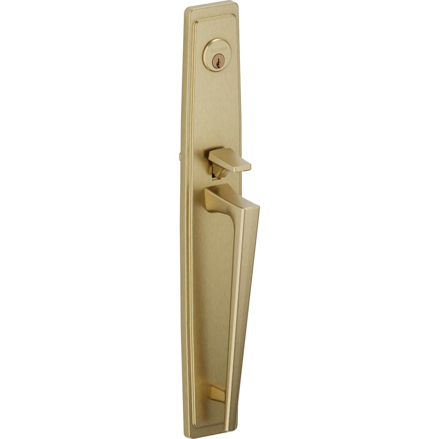 85397 Palm Springs Full Escutcheon Handleset in Lifetime (PVD) Satin Brass
