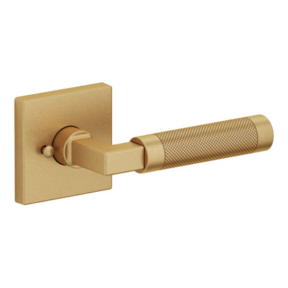 Baldwin Estate L030 Knurled Gramercy Lever Set in Vintage Brass