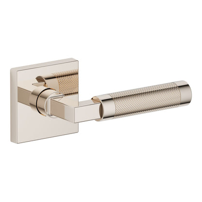 Baldwin Estate L030 Knurled Gramercy Lever Set in Lifetime (PVD) Polished Nickel