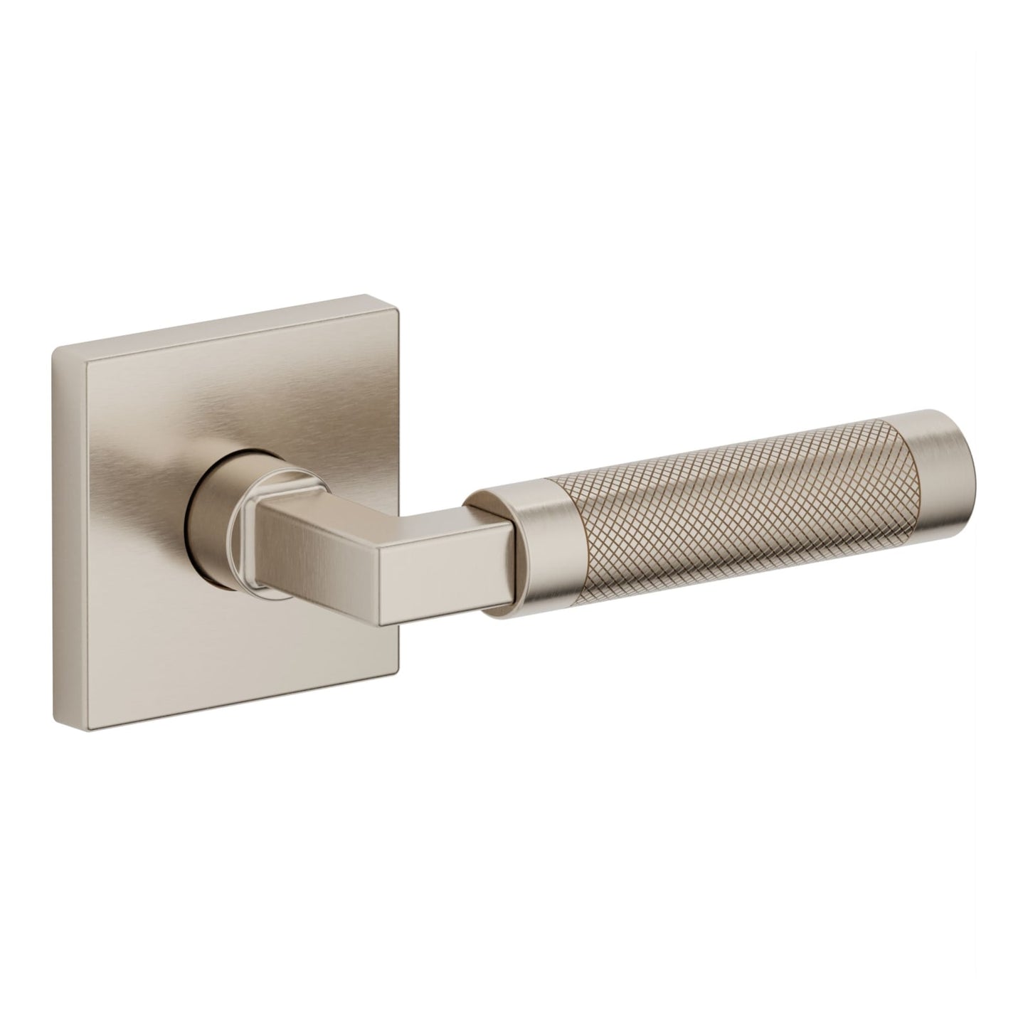 Baldwin Estate L030 Knurled Gramercy Lever Set in Lifetime (PVD) Satin Nickel