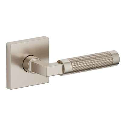 Baldwin Estate L030 Knurled Gramercy Lever Set in Lifetime (PVD) Satin Nickel