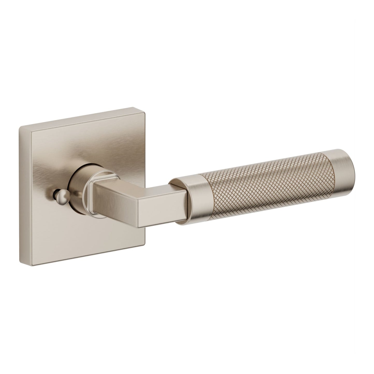 Baldwin Estate L030 Knurled Gramercy Lever Set in Lifetime (PVD) Satin Nickel