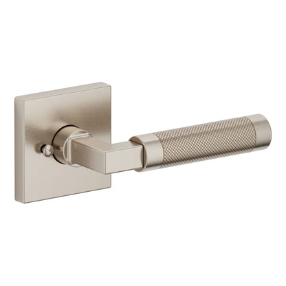 Baldwin Estate L030 Knurled Gramercy Lever Set in Lifetime (PVD) Satin Nickel