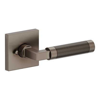 Baldwin Estate L030 Knurled Gramercy Lever Set in Lifetime (PVD) Graphite Nickel