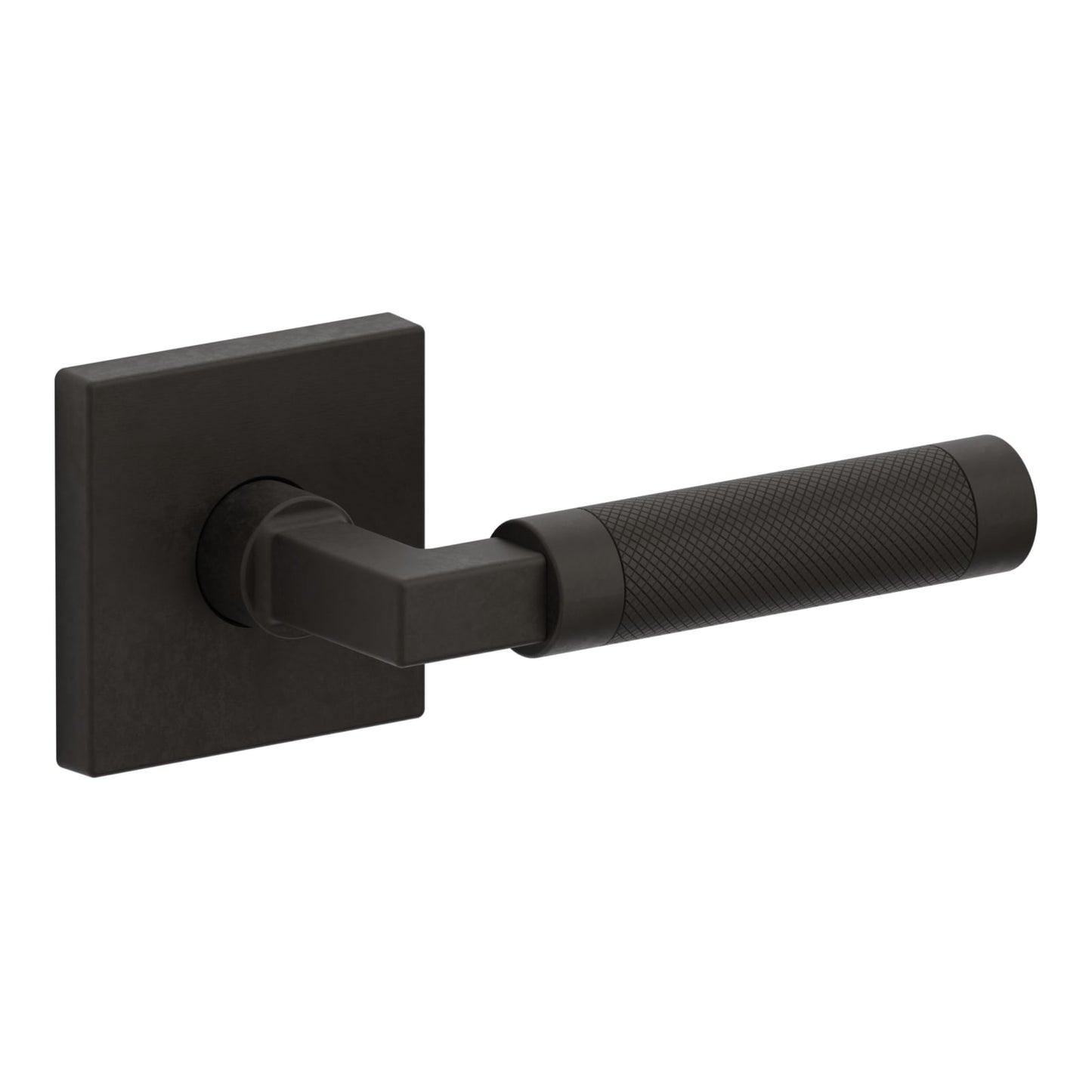 Baldwin Estate L030 Knurled Gramercy Lever Set in Oil Rubbed Bronze