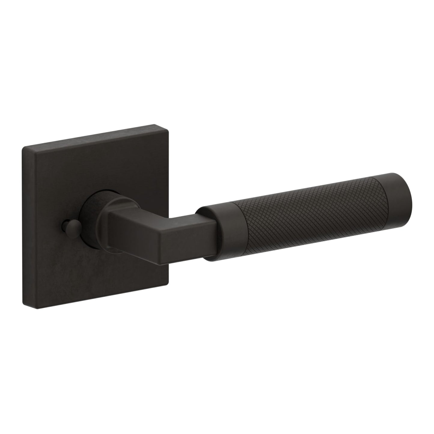 Baldwin Estate L030 Knurled Gramercy Lever Set in Oil Rubbed Bronze