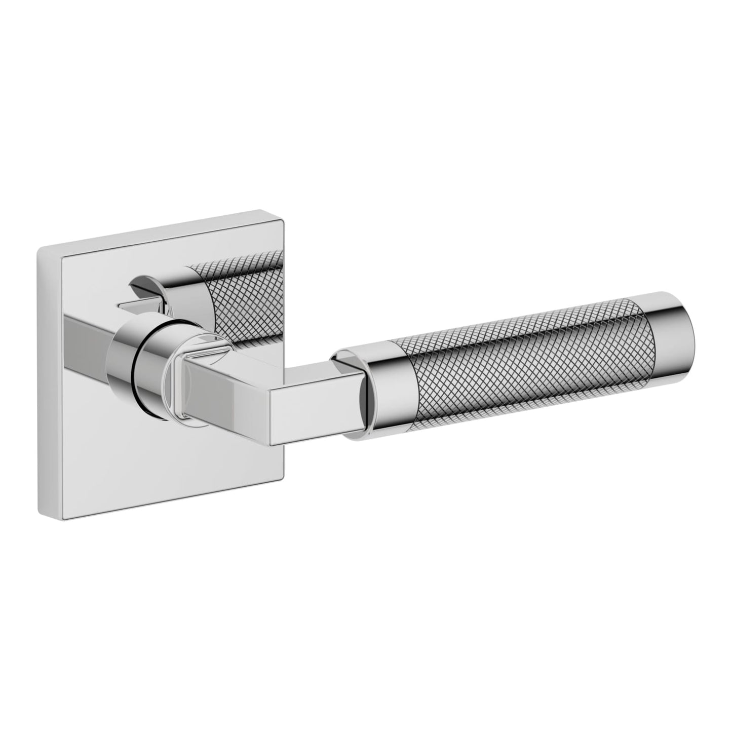 Baldwin Estate L030 Knurled Gramercy Lever Set in Polished Chrome