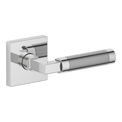 Baldwin Estate L030 Knurled Gramercy Lever Set in Polished Chrome