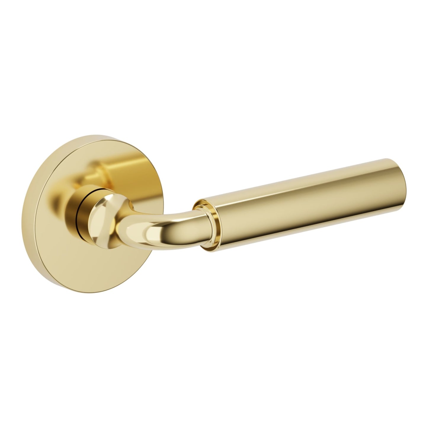 Baldwin Estate L031 Gramercy Curved Lever Set in Lifetime (PVD) Polished Brass