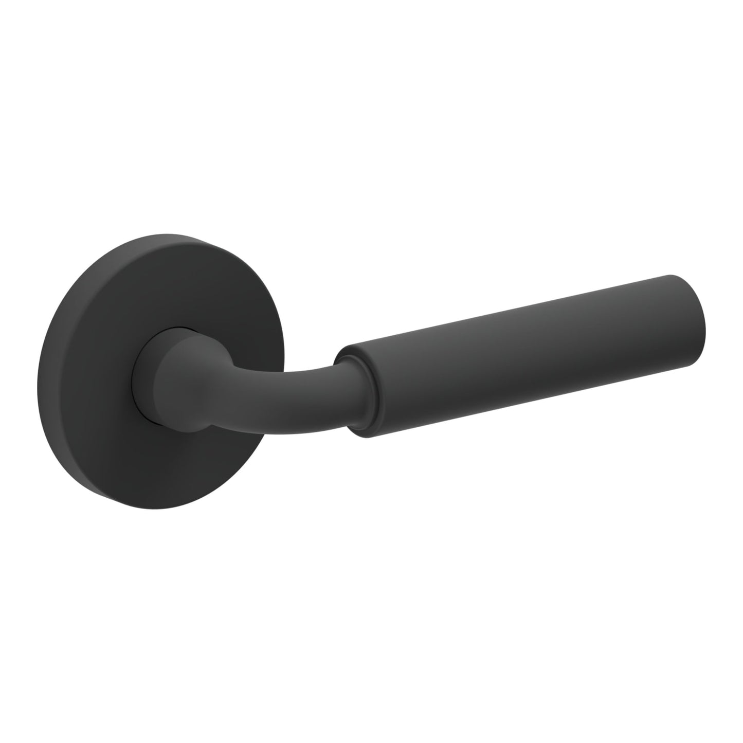 Baldwin Estate L031 Gramercy Curved Lever Set in Satin Black