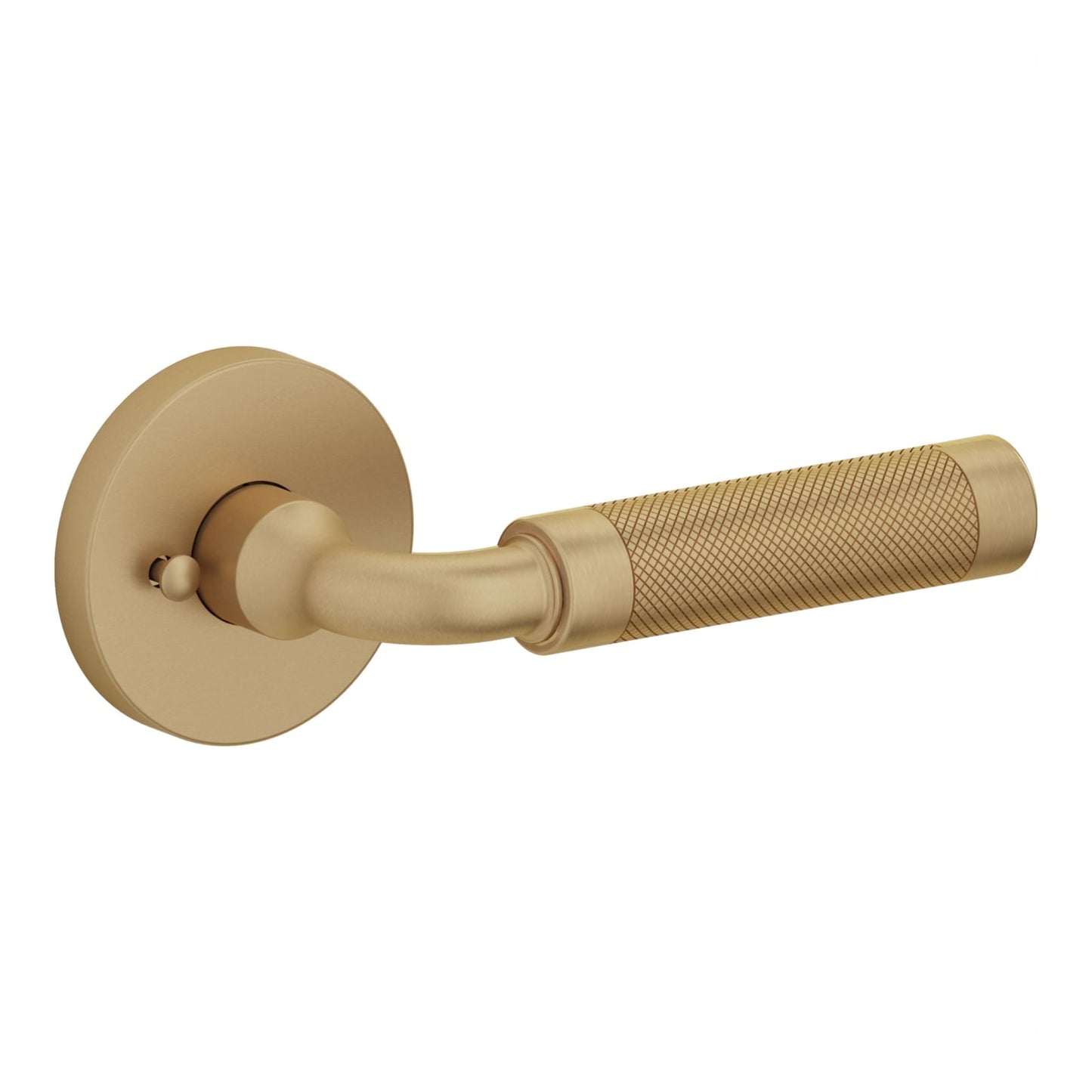 Baldwin Estate L032 Gramercy Knurled Lever Set in Vintage Brass