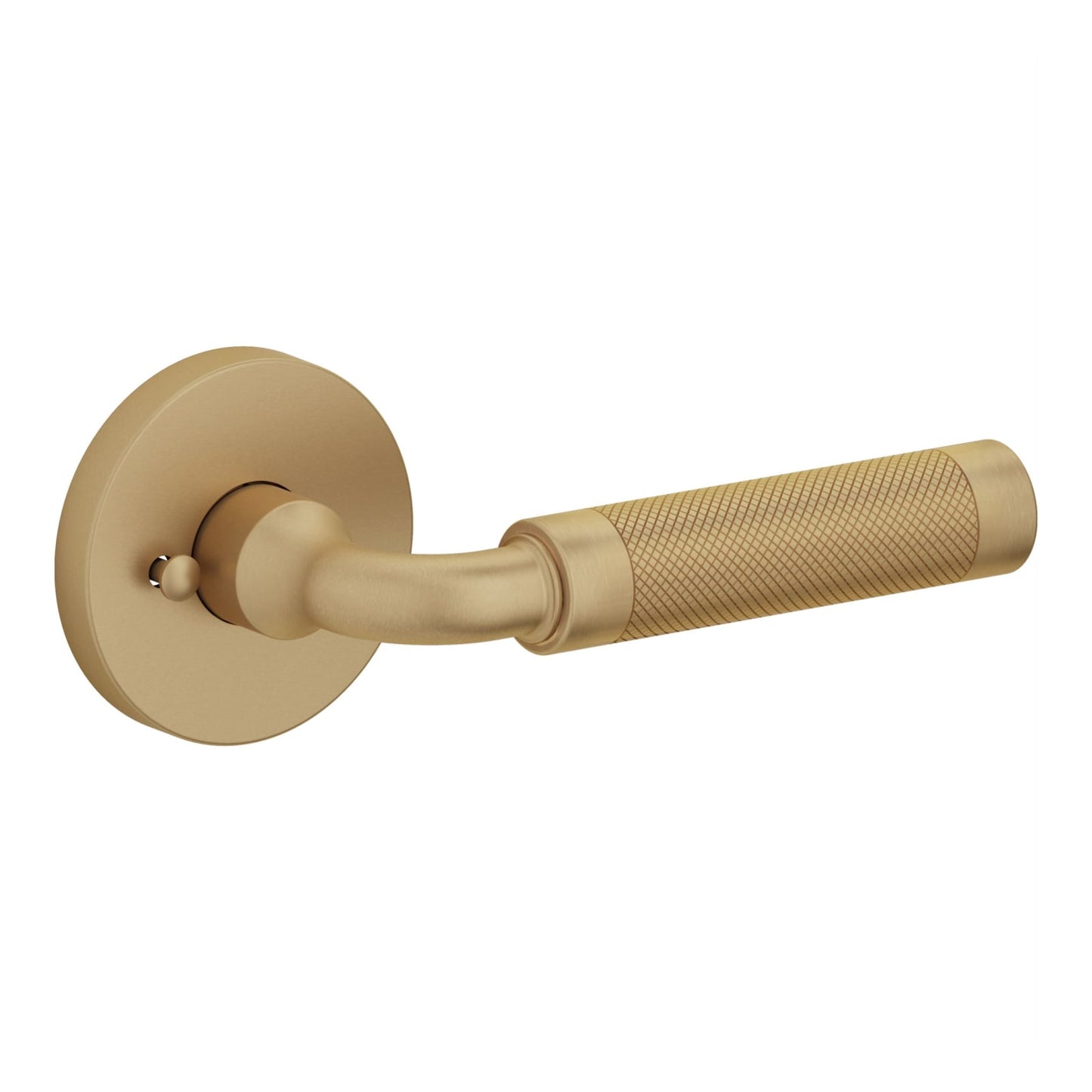 Baldwin Estate L032 Gramercy Knurled Lever Set in Vintage Brass