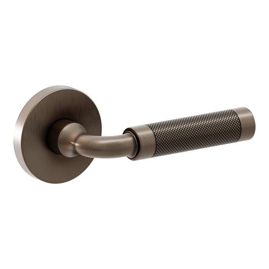 Baldwin Estate L032 Gramercy Knurled Lever Set in Lifetime (PVD) Graphite Nickel