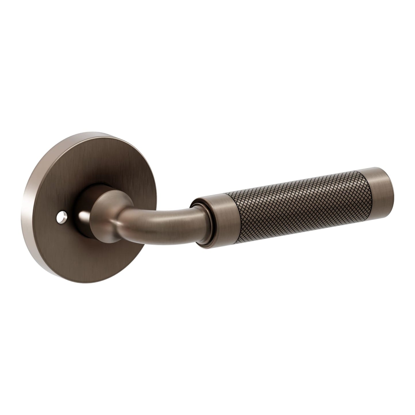 Baldwin Estate L032 Gramercy Knurled Lever Set in Lifetime (PVD) Graphite Nickel