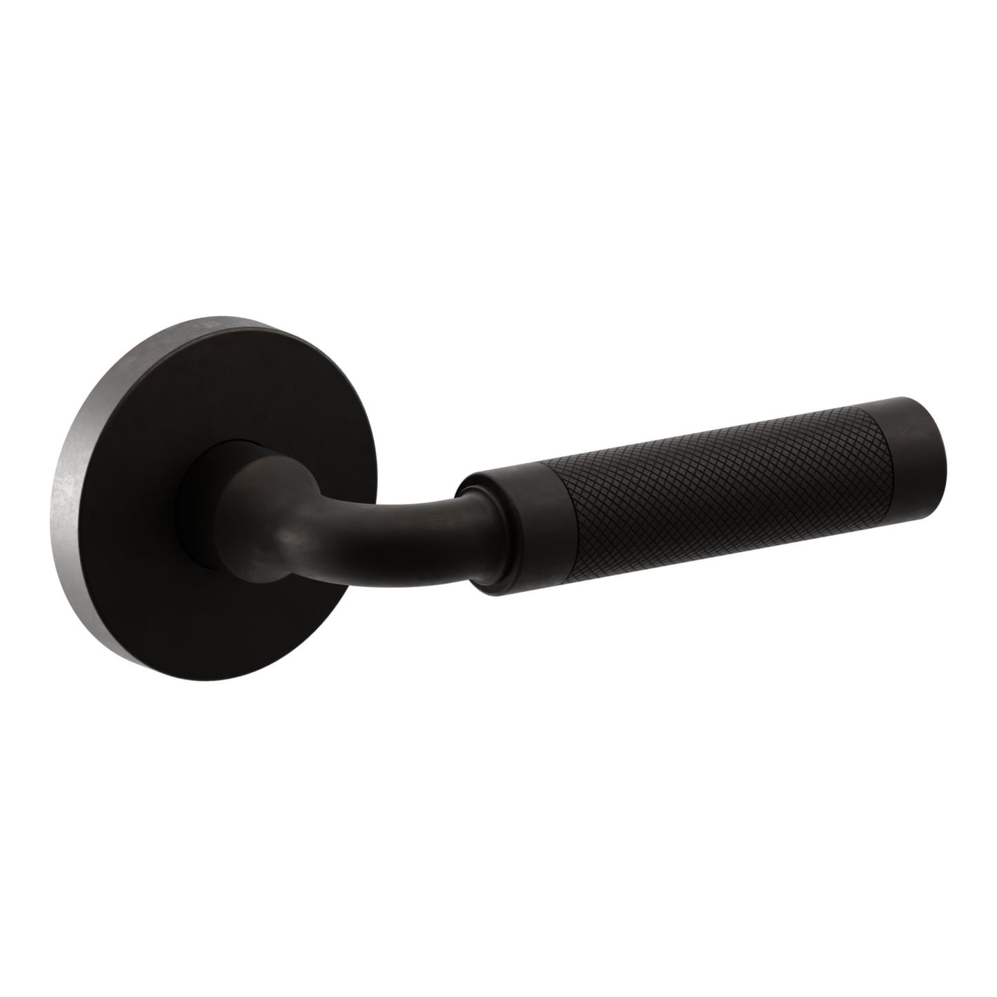 Baldwin Estate L032 Gramercy Knurled Lever Set in Oil Rubbed Bronze