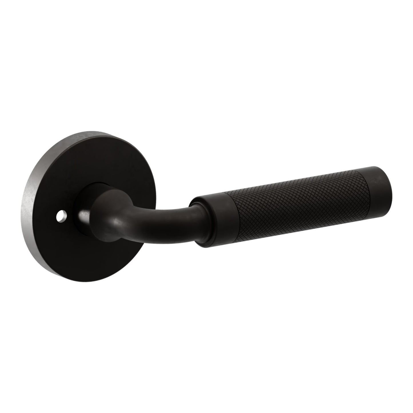 Baldwin Estate L032 Gramercy Knurled Lever Set in Oil Rubbed Bronze