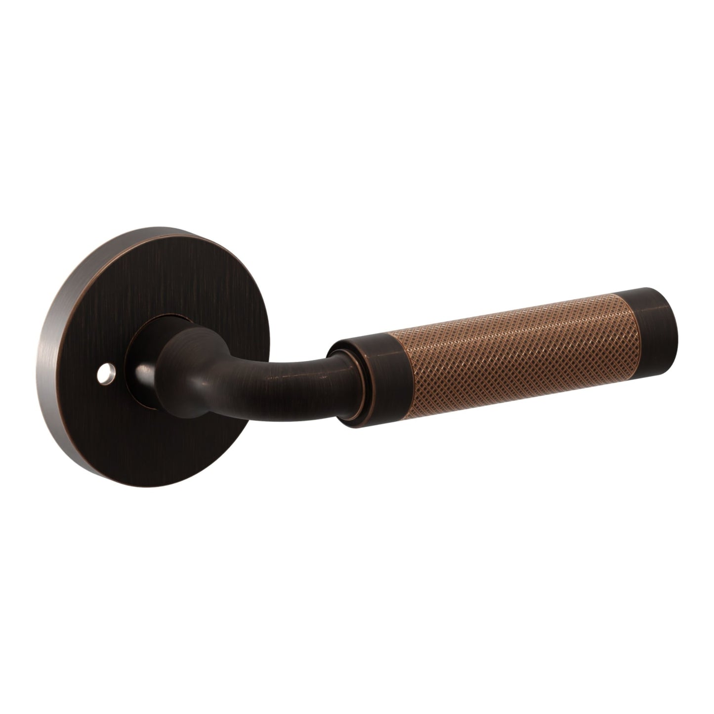 Baldwin Estate L032 Gramercy Knurled Lever Set in Venetian Bronze