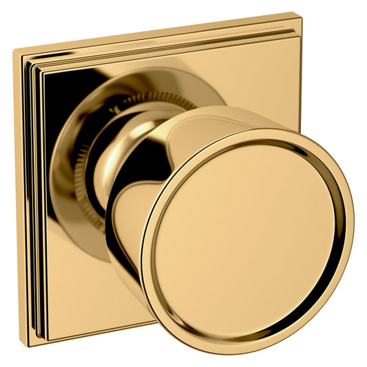 Baldwin Estate K007 Hollywood Hills Knob Set in Lifetime (PVD) Polished Brass