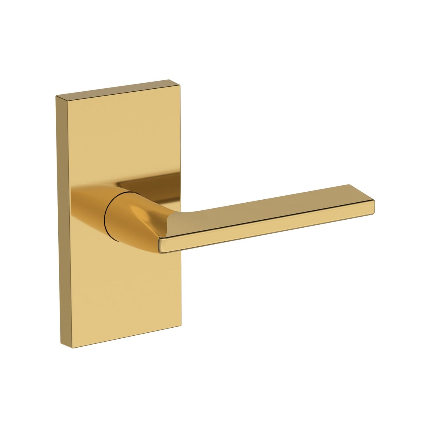 Baldwin Reserve Anaheim Hills Lever, Contemporary 5" Rose, Lifetime (PVD) Polished Brass
