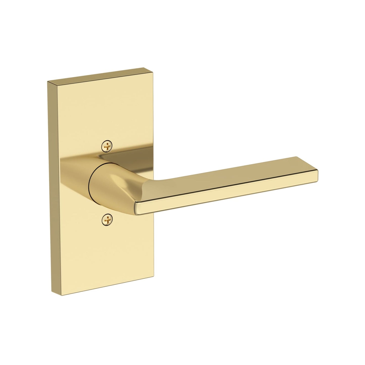 Baldwin Reserve Anaheim Hills Lever, Contemporary 5" Rose, Non-lacquered Brass