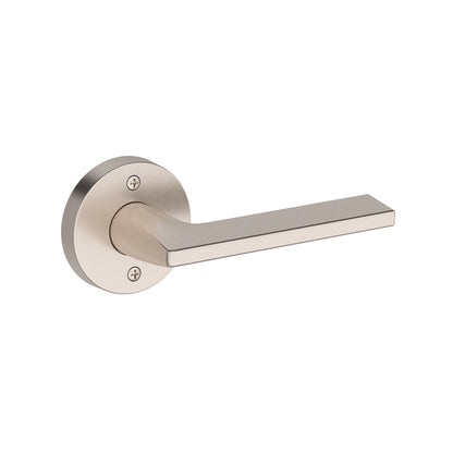 Baldwin Reserve Anaheim Hills Lever, Contemporary Round Rose, Satin Nickel