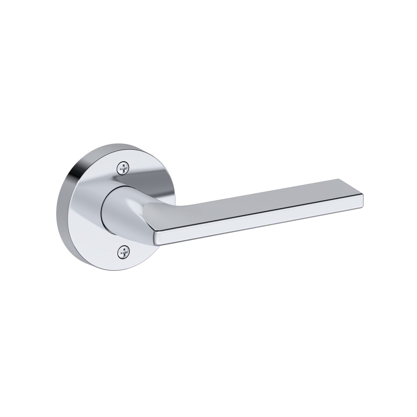 Baldwin Reserve Anaheim Hills Lever, Contemporary Round Rose, Polished Chrome