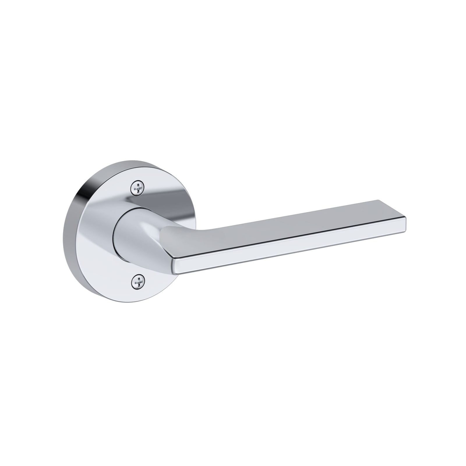 Baldwin Reserve Anaheim Hills Lever, Contemporary Round Rose, Polished Chrome