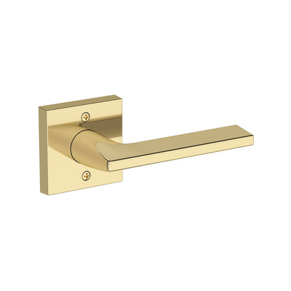 Baldwin Reserve Anaheim Hills Lever, Contemporary Square Rose, Non-lacquered Brass