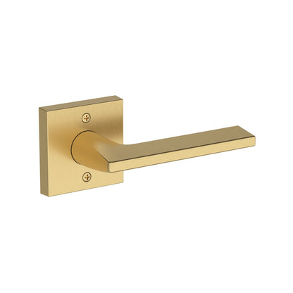 Baldwin Reserve Anaheim Hills Lever, Contemporary Square Rose, Lifetime (PVD) Satin Brass