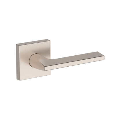 Baldwin Reserve Anaheim Hills Lever, Contemporary Square Rose, Satin Nickel