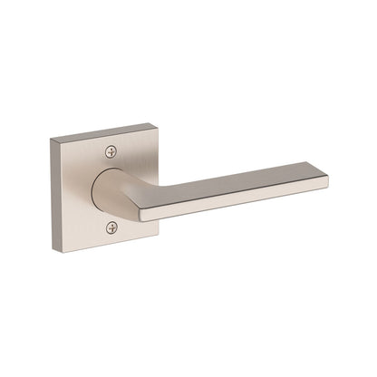 Baldwin Reserve Anaheim Hills Lever, Contemporary Square Rose, Satin Nickel