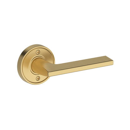 Baldwin Reserve Anaheim Hills Lever, Chamfered 5" Rose, Lifetime (PVD) Satin Brass