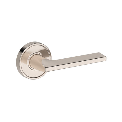 Baldwin Reserve Anaheim Hills Lever, Chamfered 5" Rose, Lifetime (PVD) Polished Nickel