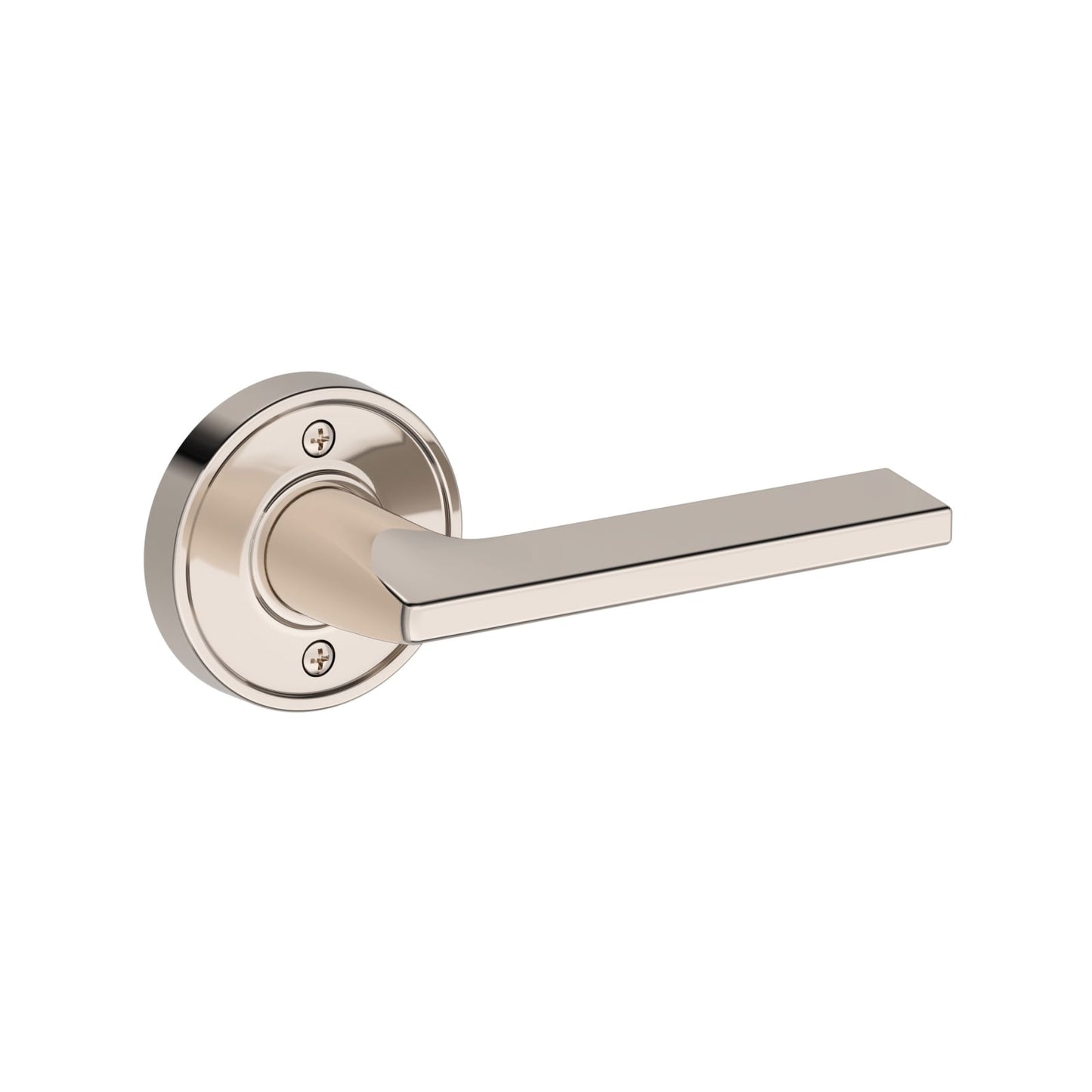 Baldwin Reserve Anaheim Hills Lever, Chamfered 5" Rose, Lifetime (PVD) Polished Nickel