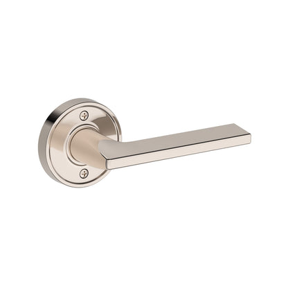 Baldwin Reserve Anaheim Hills Lever, Chamfered 5" Rose, Lifetime (PVD) Polished Nickel