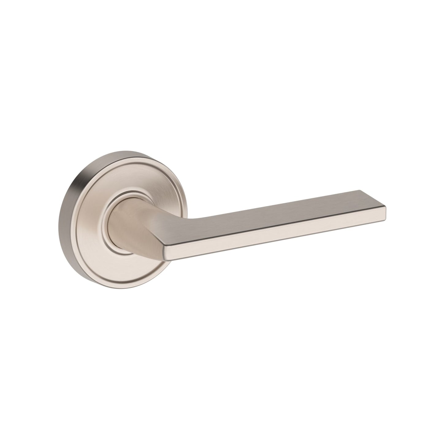 Baldwin Reserve Anaheim Hills Lever, Chamfered 5" Rose, Satin Nickel