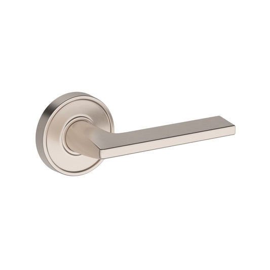 Baldwin Reserve Anaheim Hills Lever, Chamfered 5" Rose, Satin Nickel