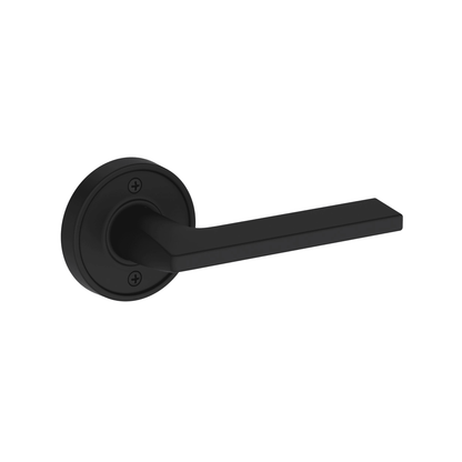 Baldwin Reserve Anaheim Hills Lever, Chamfered 5" Rose, Satin Black