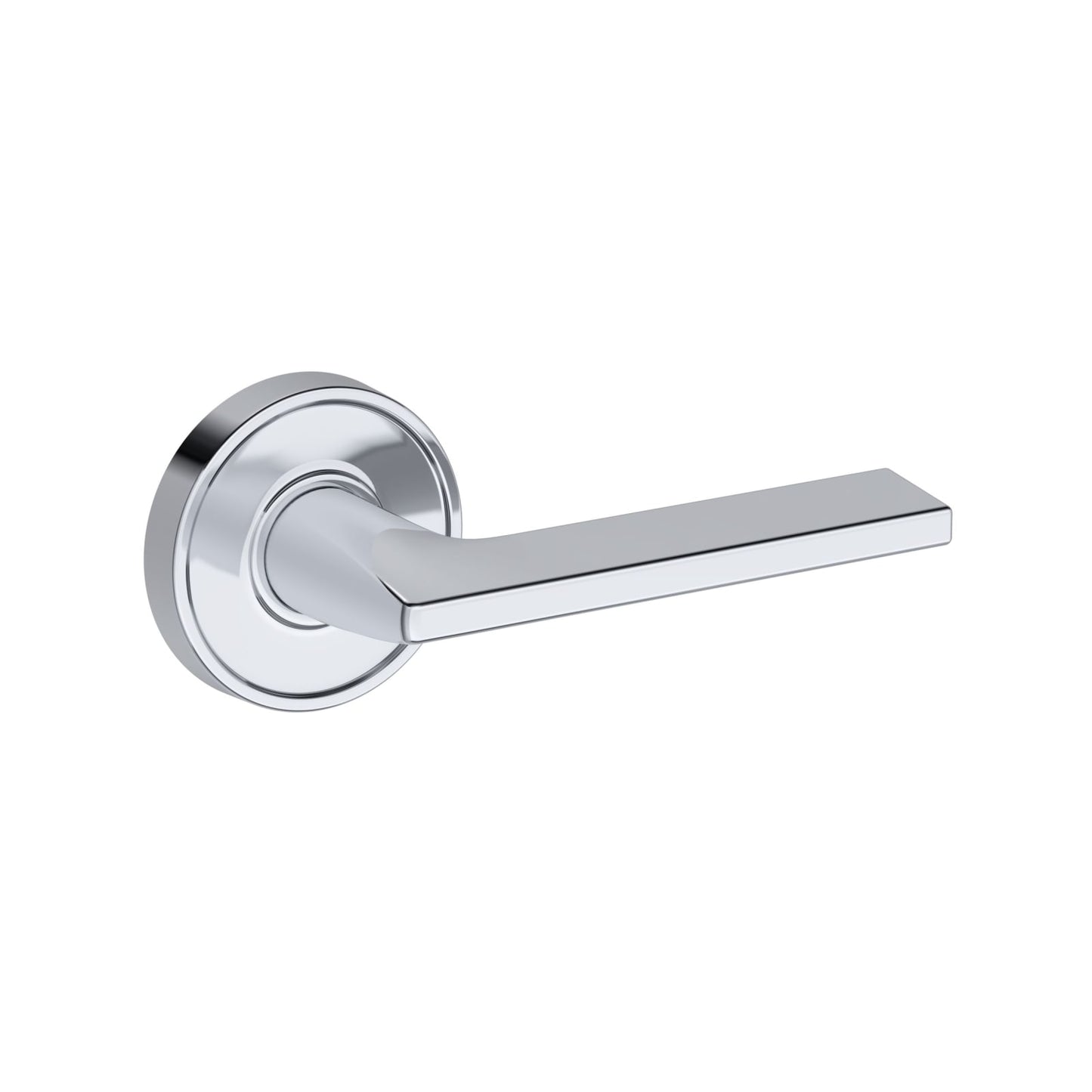 Baldwin Reserve Anaheim Hills Lever, Chamfered 5" Rose, Polished Chrome