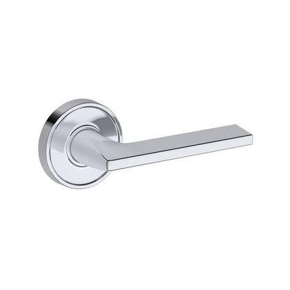 Baldwin Reserve Anaheim Hills Lever, Chamfered 5" Rose, Polished Chrome